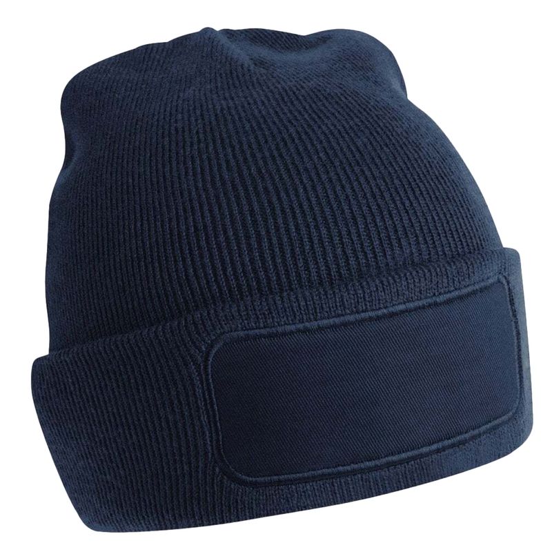 Beechfield Original Patch Recycled Beanie  French Navy